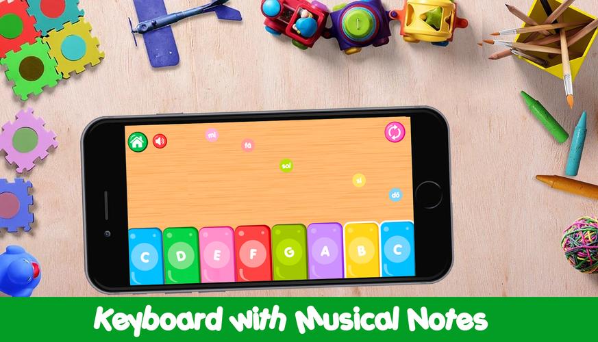 Infant piano with farm animals Скриншот 1