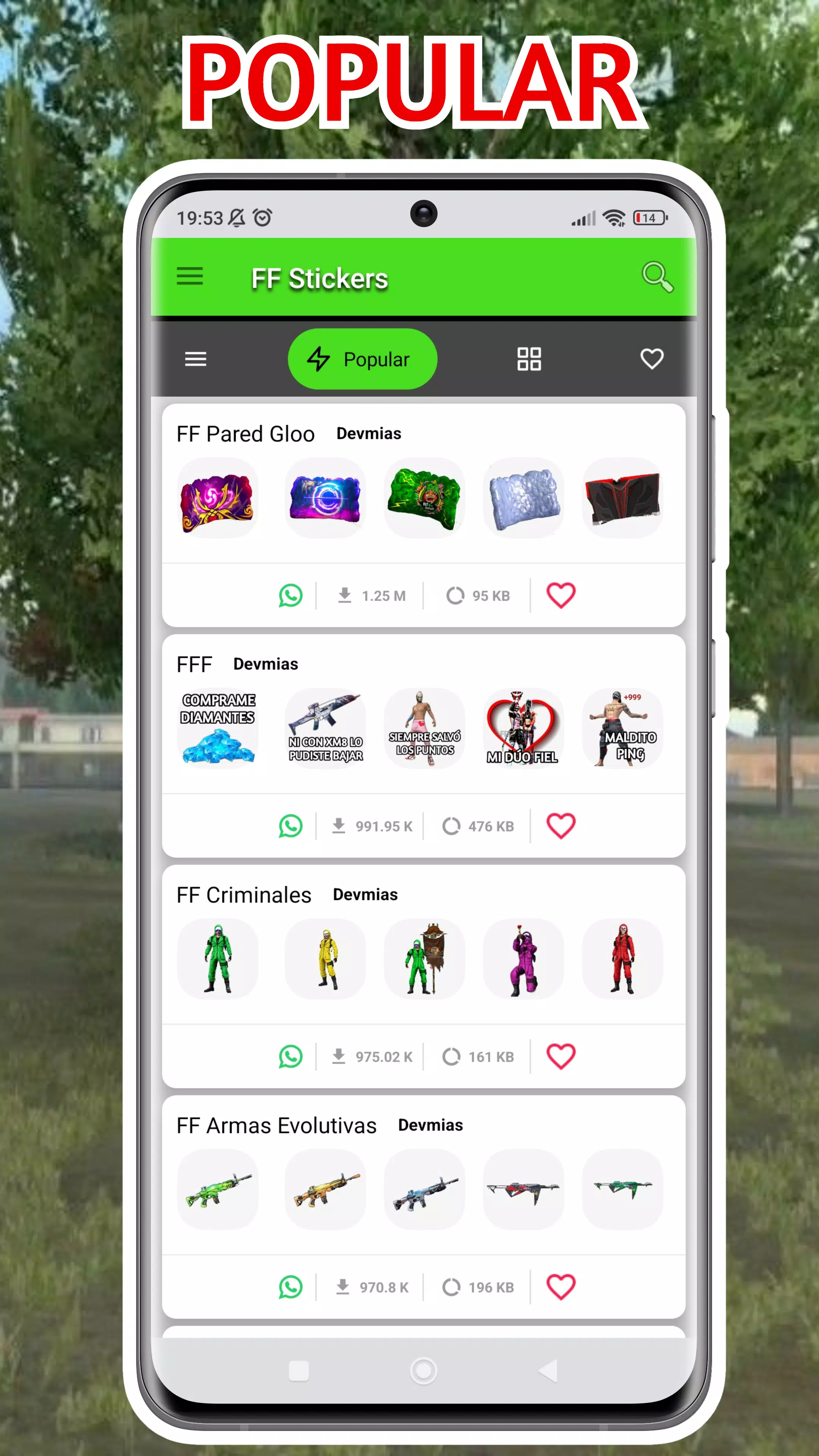 FF Stickers Captura de tela 3