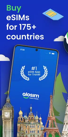 aloSIM - eSIM Travel Sim Card 螢幕截圖 0