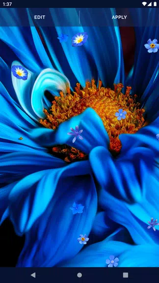 Schermata Blue Flowers Live Wallpaper 3