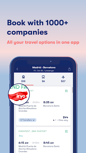 Omio: Train and bus travel app Screenshot 2