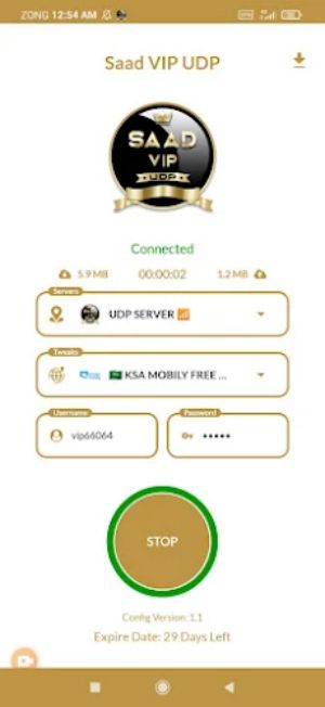 SAAD VIP UDP - Fast, Safe VPN Ảnh chụp màn hình 1