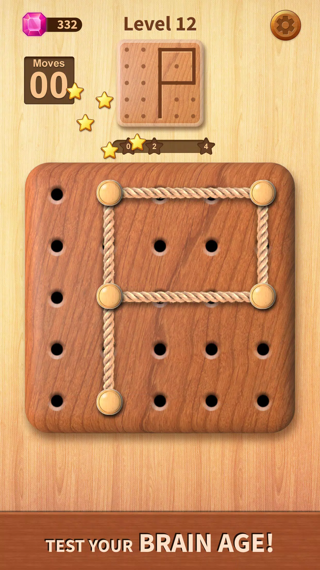 Rope Puzzle: Wooden Rope Games Schermafbeelding 1