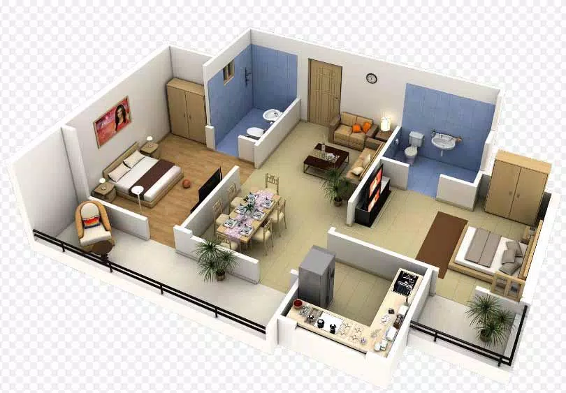 3D small house design 螢幕截圖 0