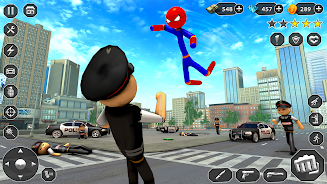 Stick Rope Hero Superhero Game Zrzut ekranu 3