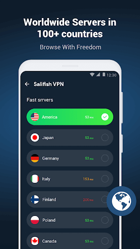 SailfishVPN - Fast, Secure VPN 스크린샷 1