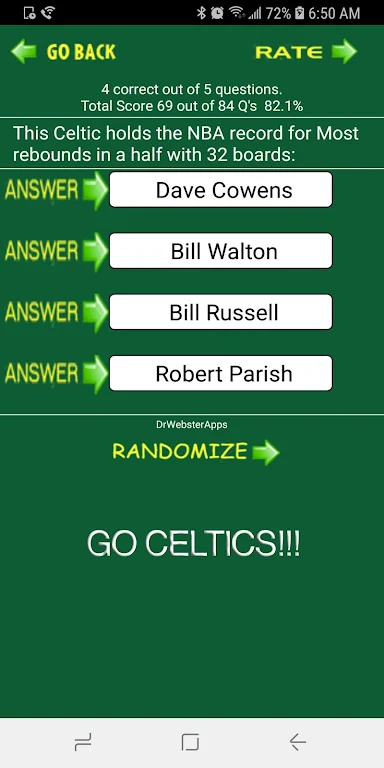 Trivia & Schedule Celtics fans স্ক্রিনশট 1