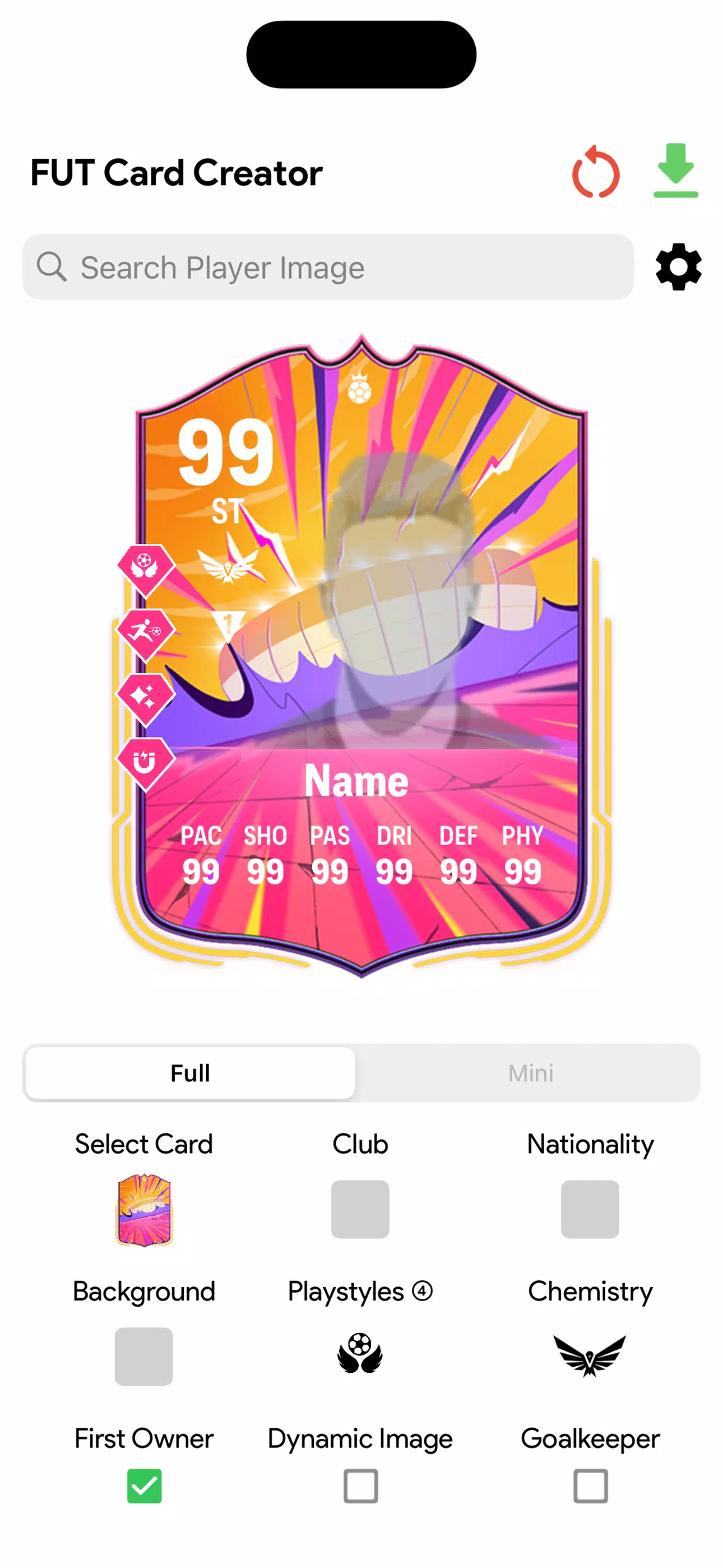 FC Card Creator 25 螢幕截圖 0
