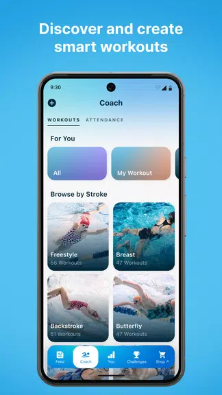 Swim.com: Workouts & Tracking ဖန်သားပြင်ဓာတ်ပုံ 2