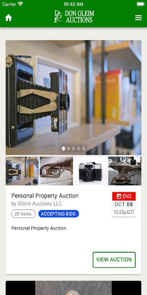 Don Gleim Auctions Tangkapan skrin 2
