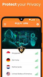 Pulpy VPN Unlimited VPN Proxy ဖန်သားပြင်ဓာတ်ပုံ 3