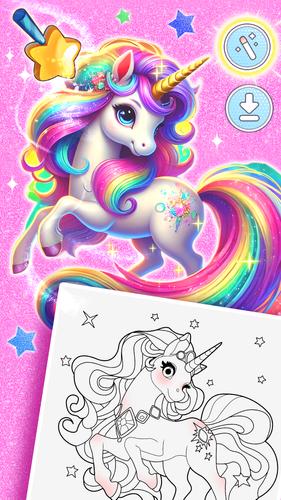 Princess Game Fantasy Coloring 螢幕截圖 1