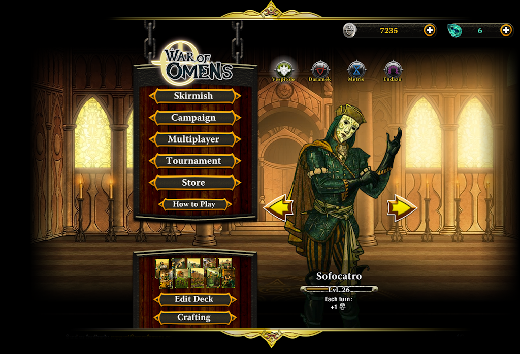 Schermata War of Omens Deck Builder Collectible Card Game 1