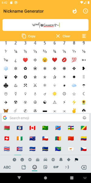 Schermata Fancy Text Symbols 1