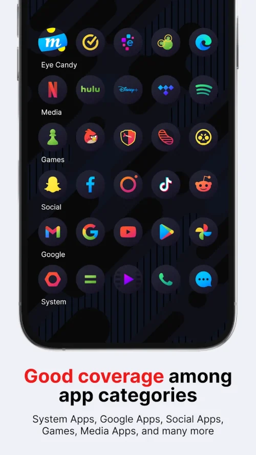 Schermata Hera Dark: Circle Icon Pack 3