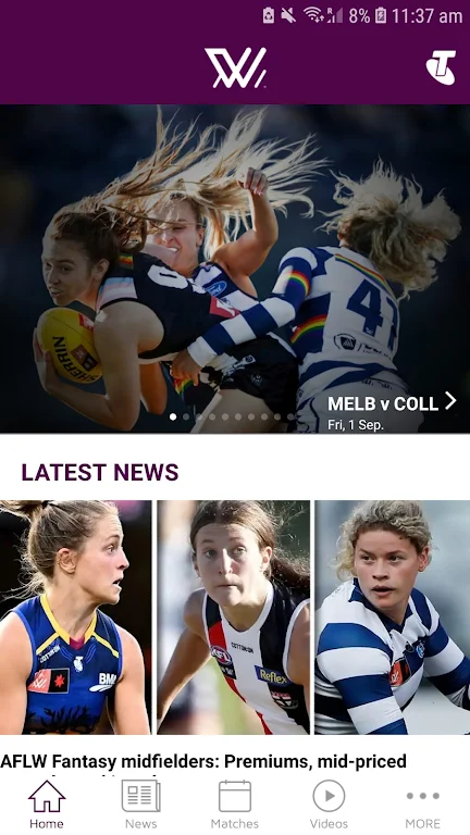 AFLW Official App Screenshot 1