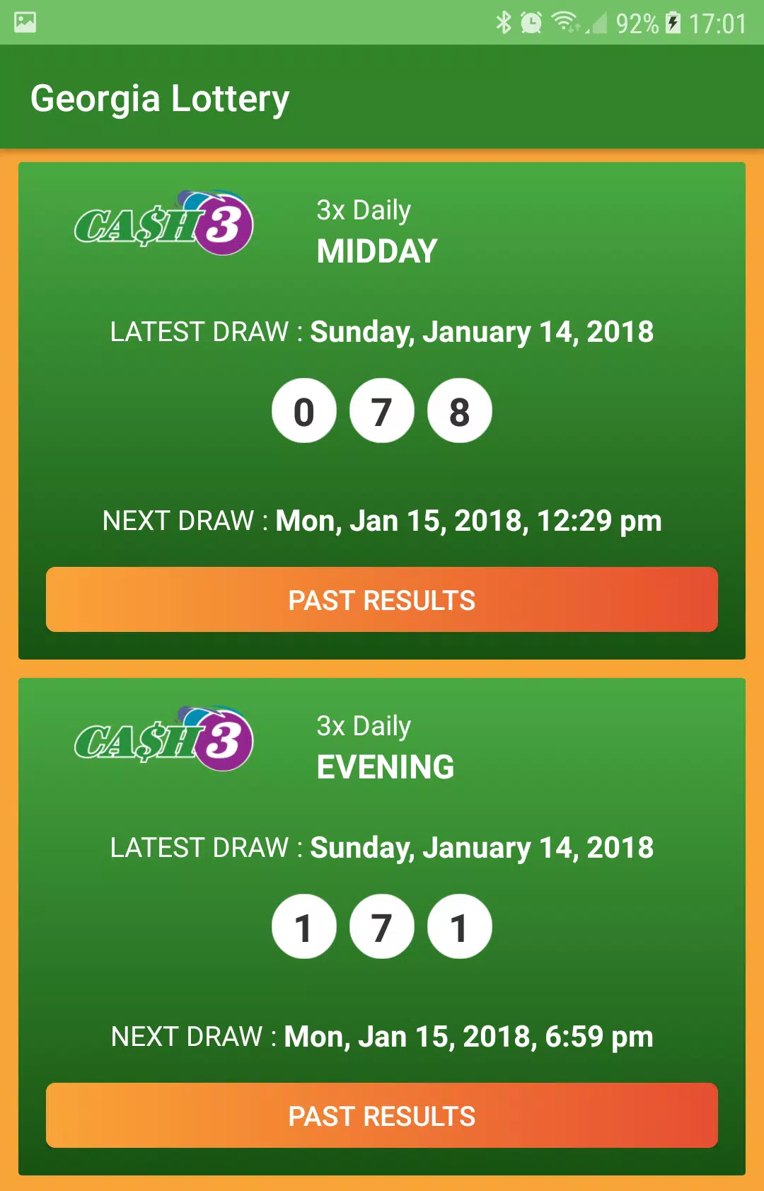 Georgia Lottery Results スクリーンショット 0