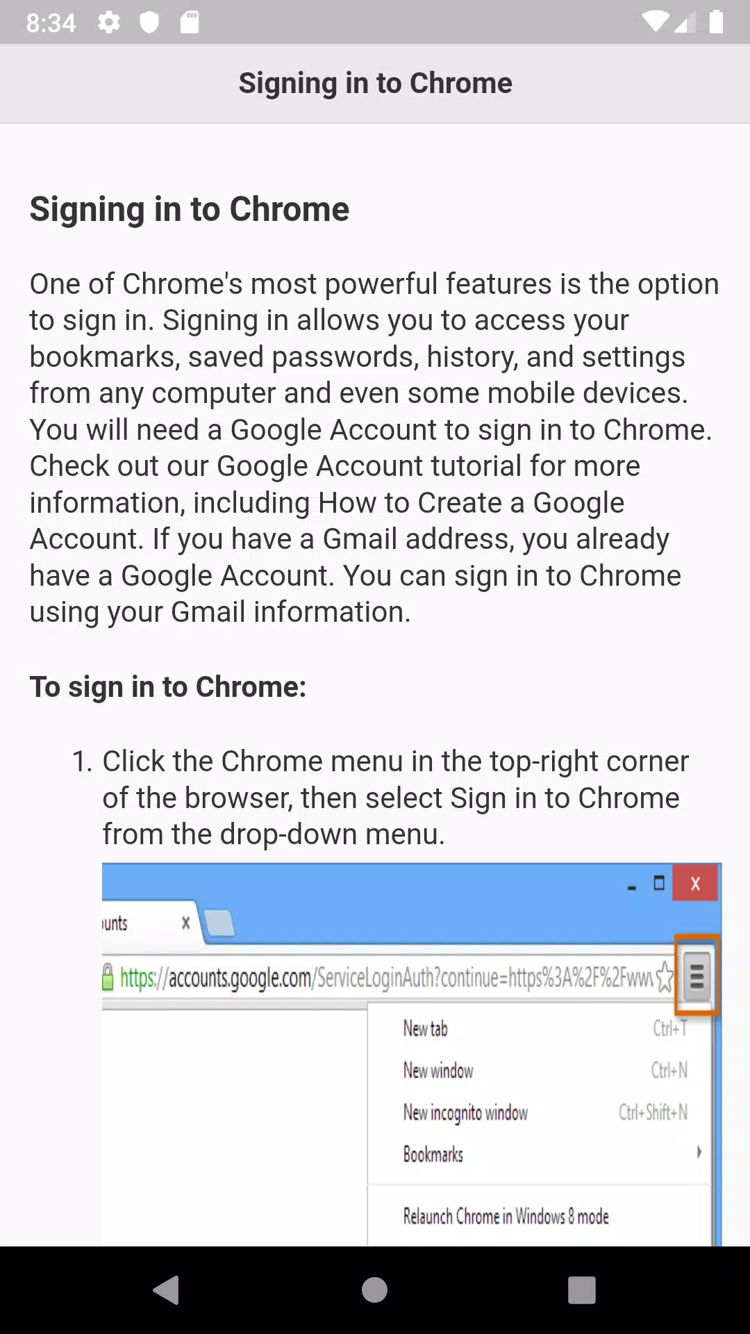 Tutorials for Web Browser Скриншот 2