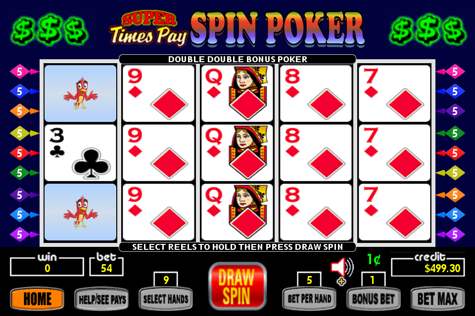 Super Times Pay Spin Poker - FREE 螢幕截圖 2