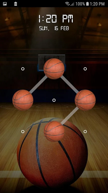 Basketball Screen Lock Pattern ภาพหน้าจอ 2