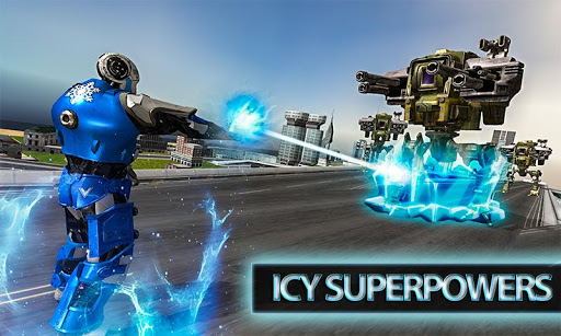 Ice Superhero Flying Robot - F Screenshot 1