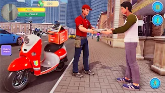 Food Delivery Boy Bike Game 3D Ảnh chụp màn hình 0