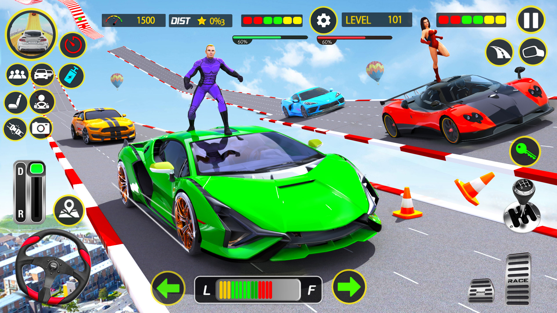 Ramp Car Stunts GT Car Game 螢幕截圖 1