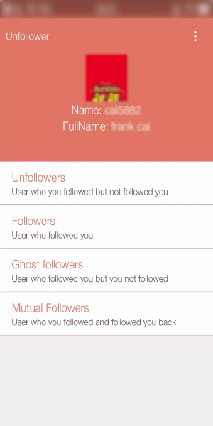 Unfollower Plus - Non followers & Following 螢幕截圖 2