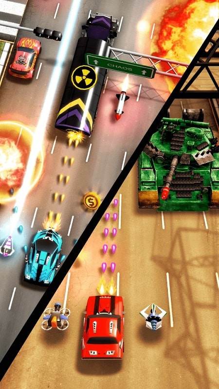 Chaos Road: कॉम्बैट रेसिंग स्क्रीनशॉट 1
