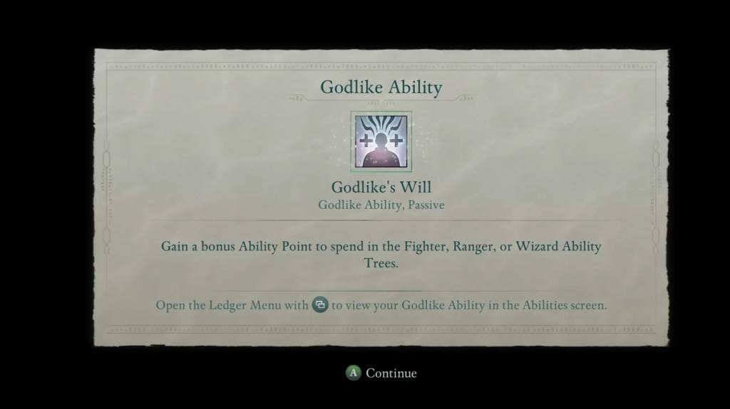 Avowed Godlike's Will Ability Description