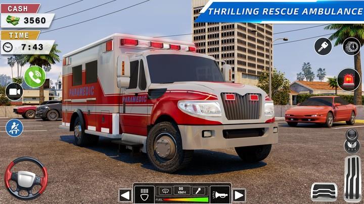 Rescue Ambulance American 3D スクリーンショット 1