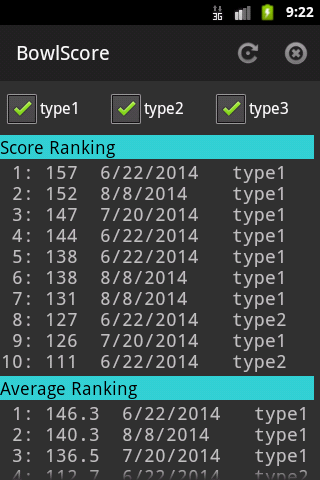 BowlScore 10 Tangkapan skrin 2
