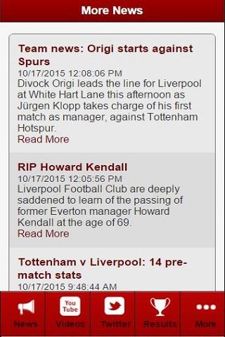 Liverpool Football News Screenshot 1