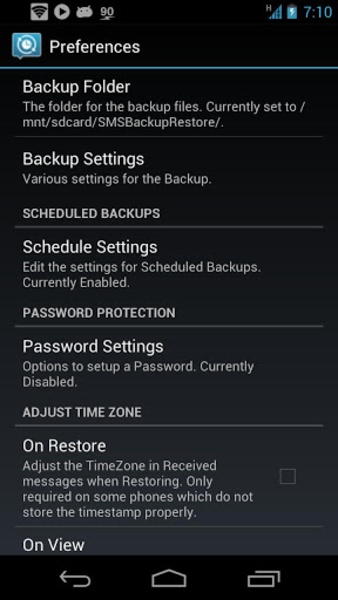 SMS Backup & Restore 螢幕截圖 1