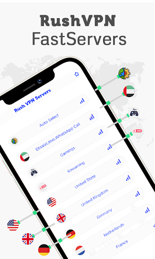 Rush VPN - Secure and Fast VPN স্ক্রিনশট 1