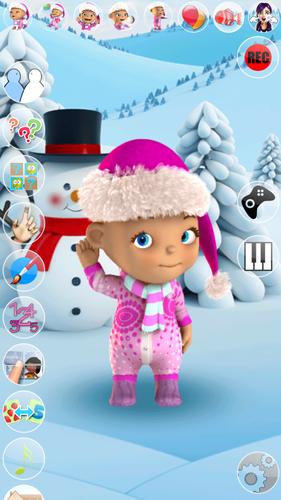 Talking Baby Babsy Winter Fun স্ক্রিনশট 0