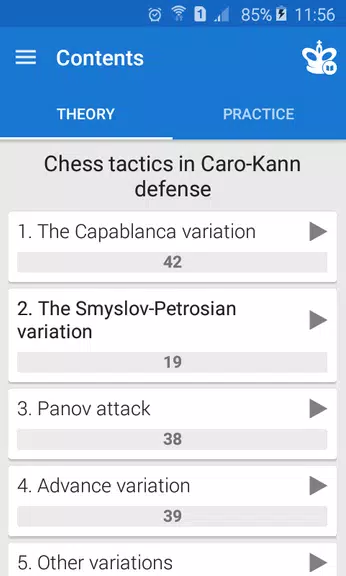 Chess Tactics in Caro-Kann Zrzut ekranu 1