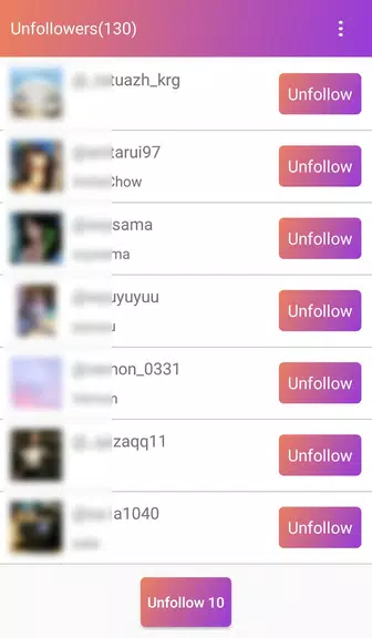 Follow Analyzer who not follow 螢幕截圖 1