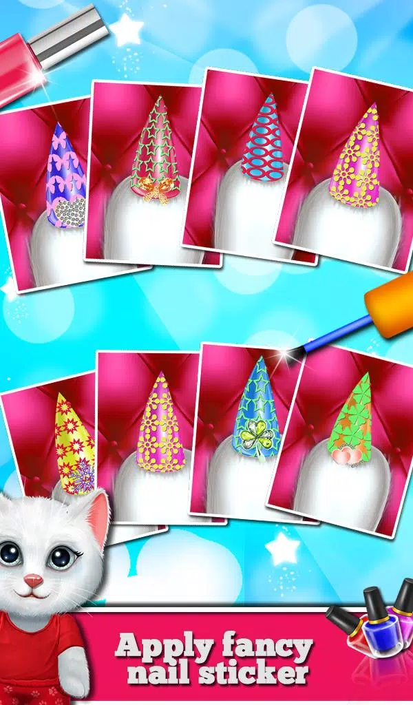 Kitty Nail Salon Daycare Cute Captura de pantalla 3