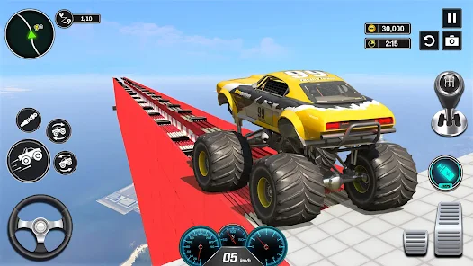 Monster Truck Mega Ramp - Extreme Stunts GT Racing 스크린샷 2