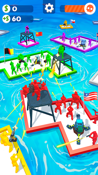 War of Rafts: Crazy Sea Battle Mod Tangkapan skrin 0