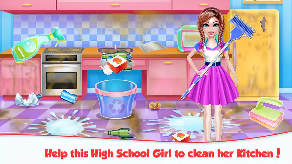 Highschool Girl House Cleaning Screenshot 3