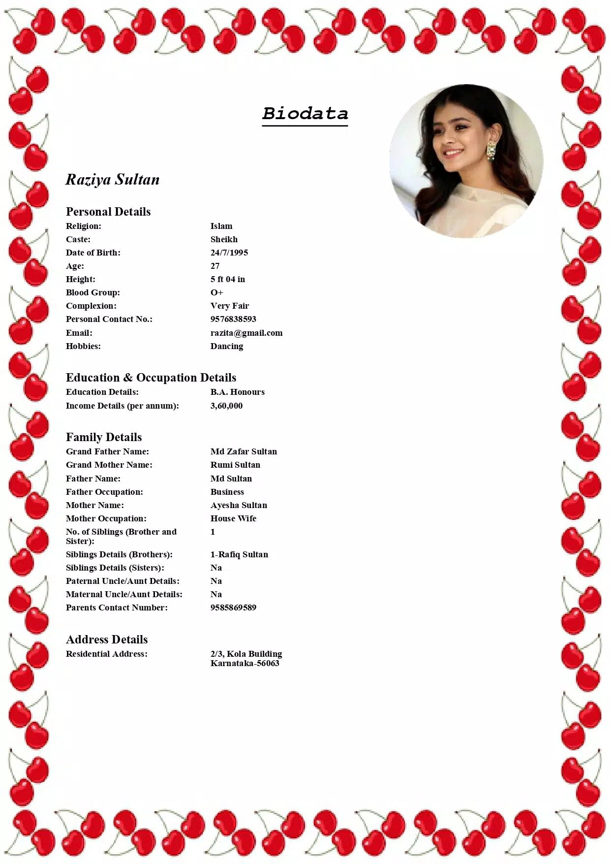 Muslim Marriage Biodata Maker Screenshot 1