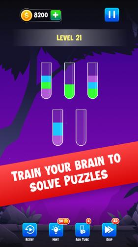 Water Sort Color Puzzle Game Скриншот 1