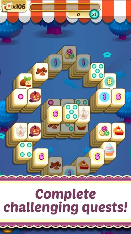 Mahjong Solitaire Cupcake Bake 螢幕截圖 1