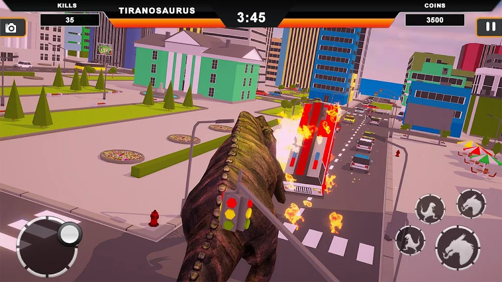 Dinosaur Rampage: Dino City Rampage Simulator Captura de pantalla 3