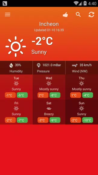 Weather South Korea Screenshot 2