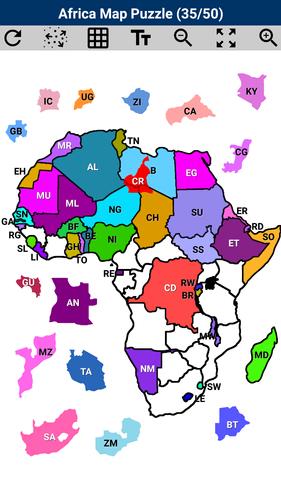 Africa Map Puzzle 螢幕截圖 1