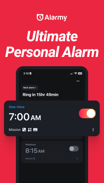 Alarmy - Alarm Clock & Sleep Screenshot 0