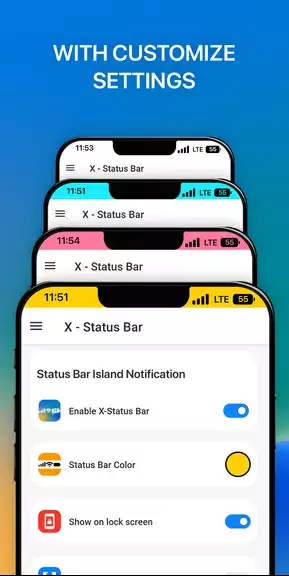 iCenter iOS 16: X - Status Bar Capture d'écran 0